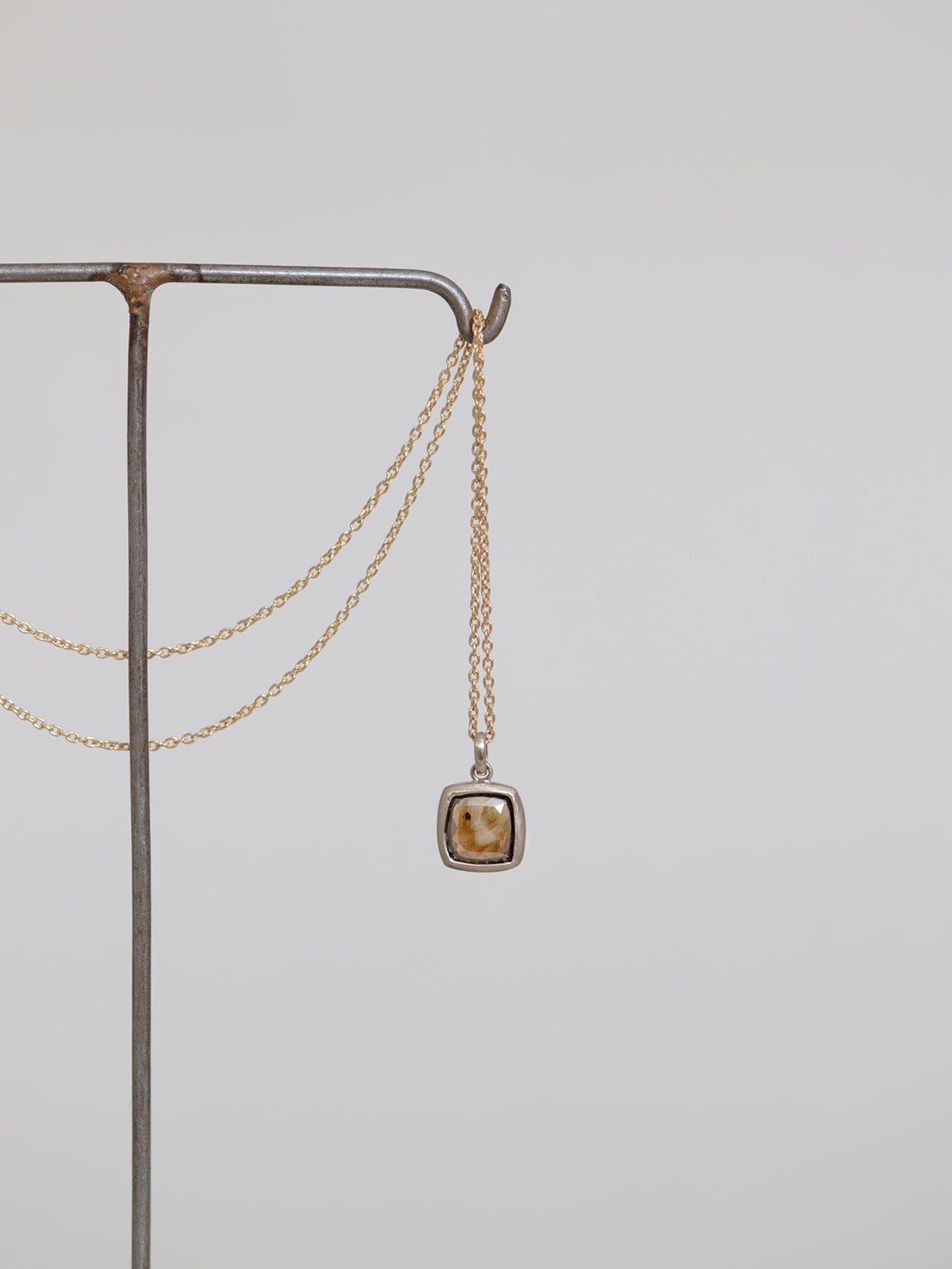 Old cut diamond necklace _ 23AWN02 mederu jewelry