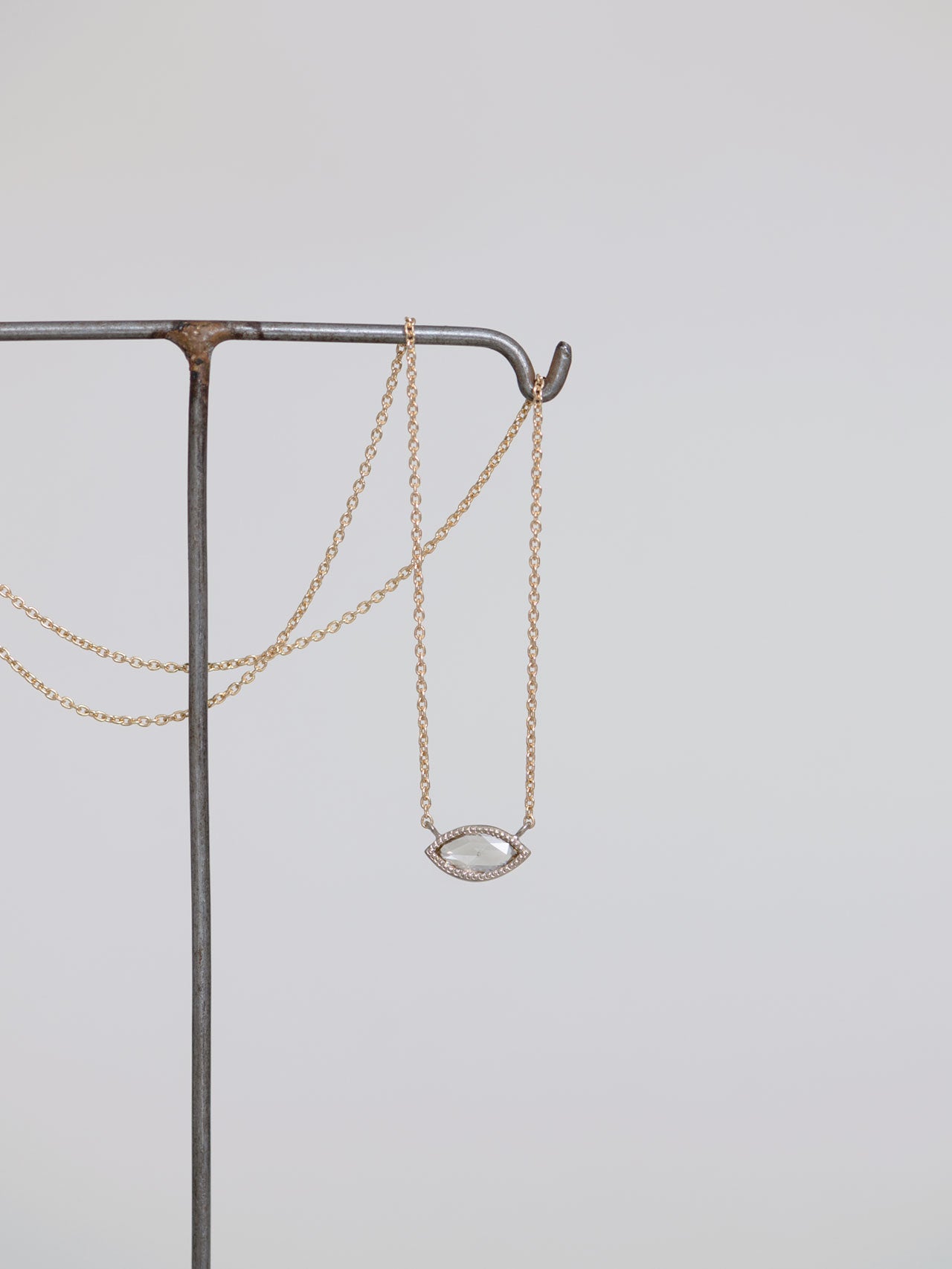 Old cut diamond necklace _ 23AWN08 / 現品 mederu jewelry