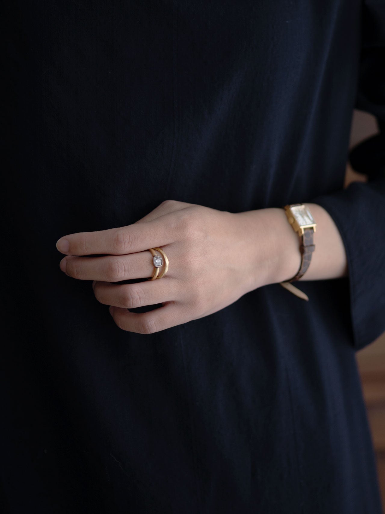Old cut diamond ring _ 23AWR03 / 現品 – MEDERU