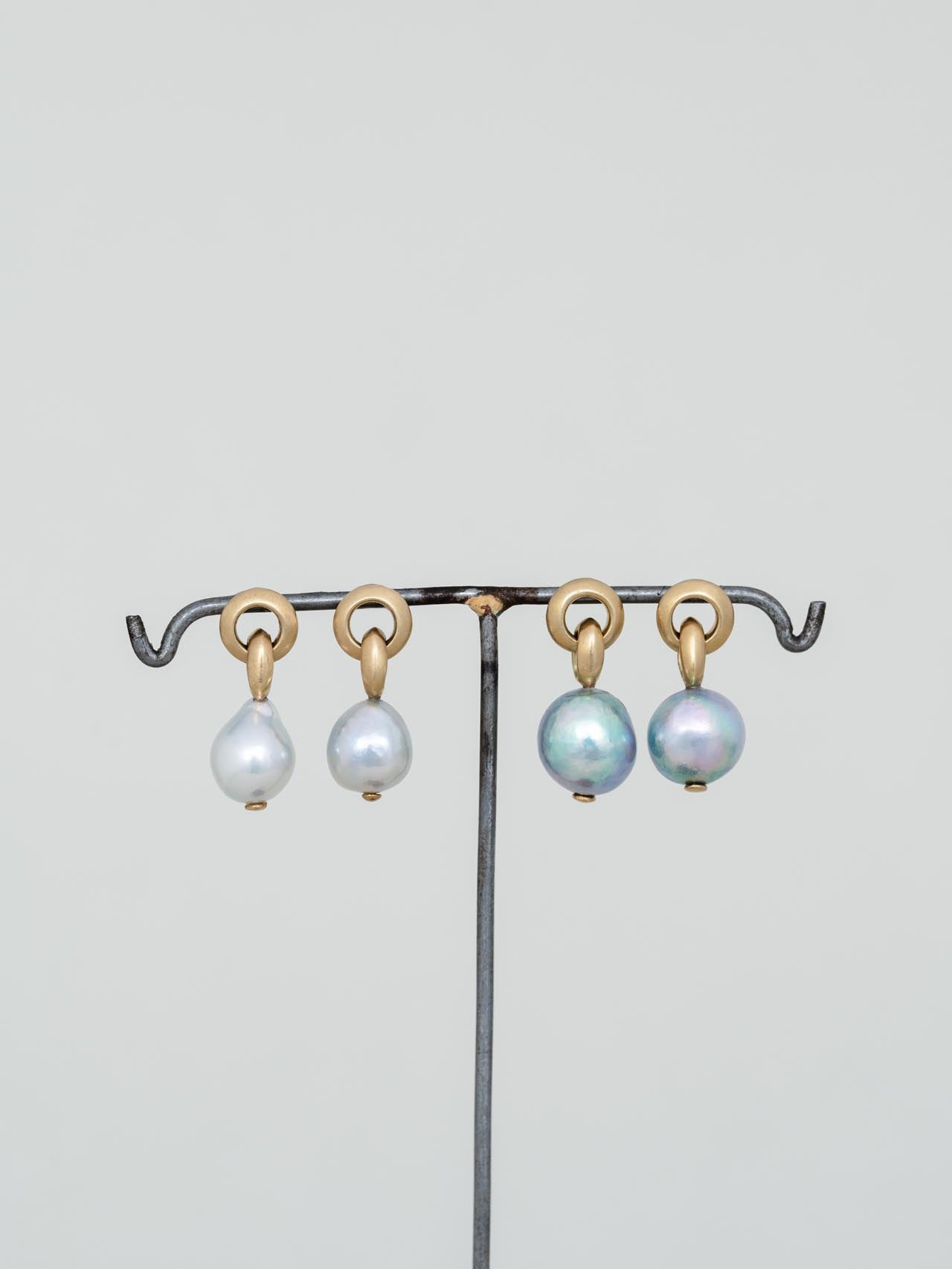 Pearl double circle stud pierce – MEDERU