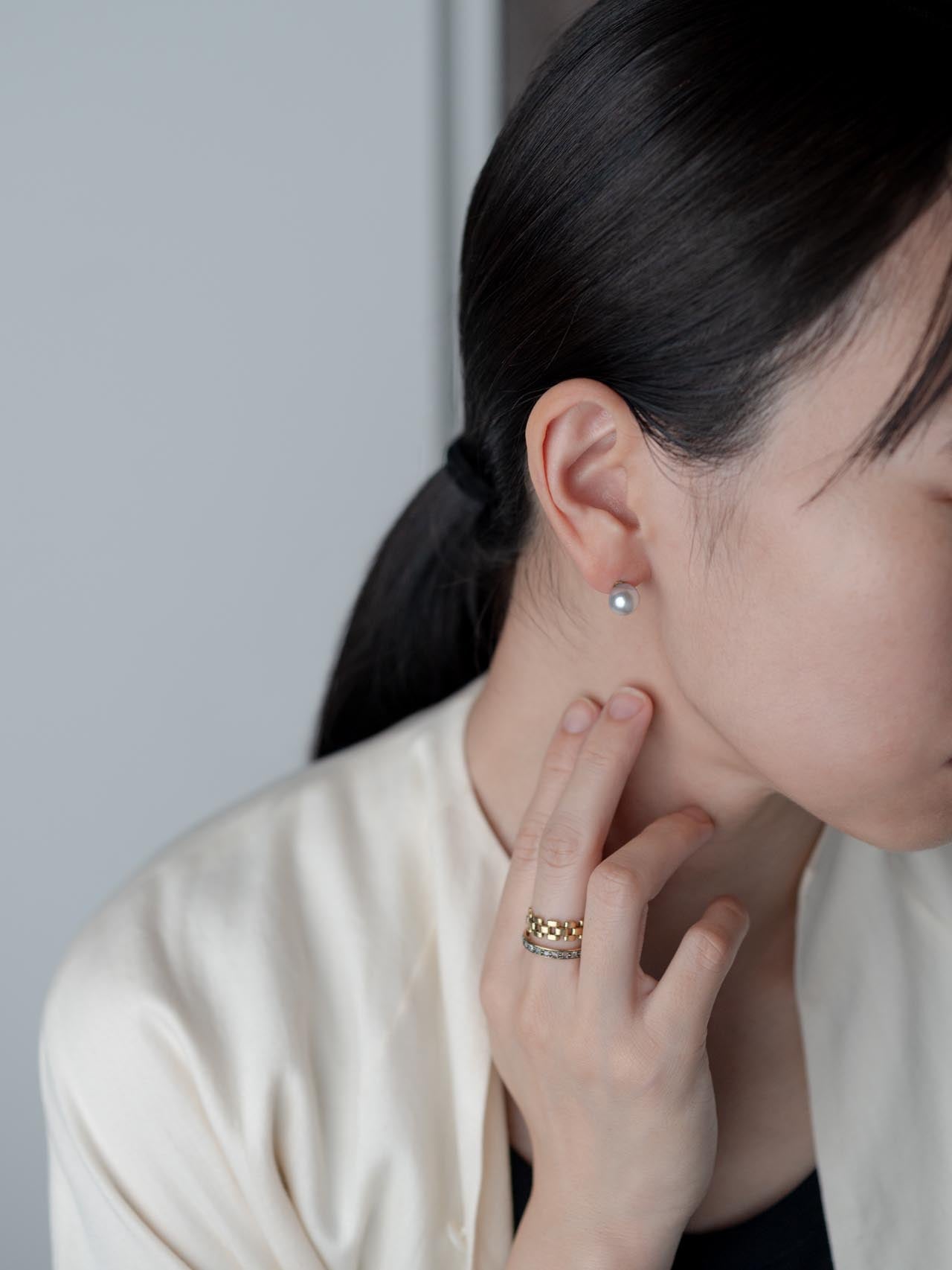 今月末までmederu jewelry パールピアス　k18 K18 7.0mm パール ピアス 18金 アコヤ 真珠 冠婚葬祭 ホワイト