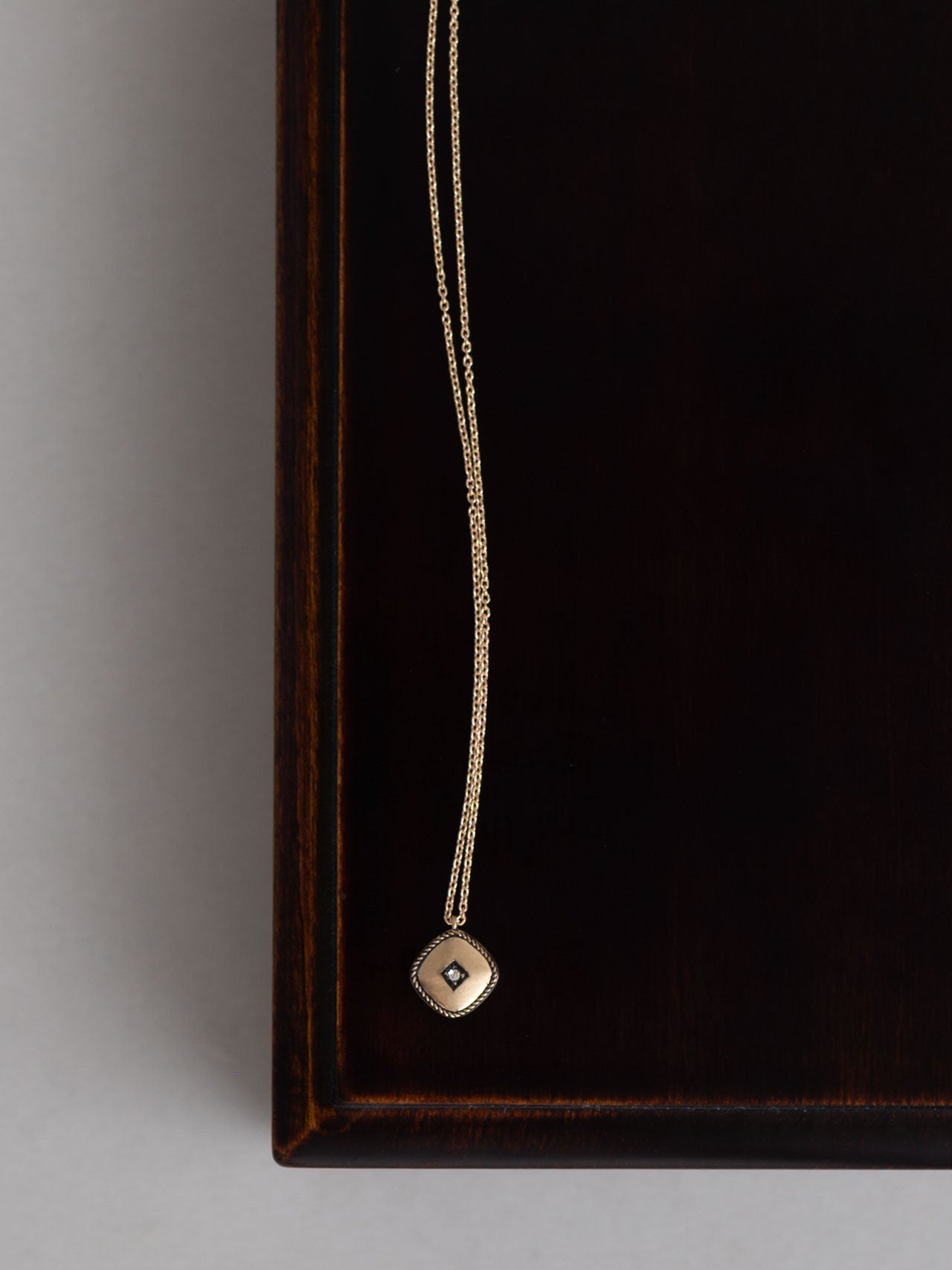 Signet square necklace -inlay- / 現品