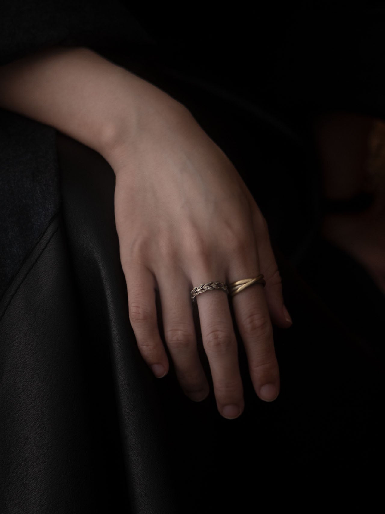 指輪・リング LAUREL BAND RING Tiny-dia laurel band ring – MEDERU
