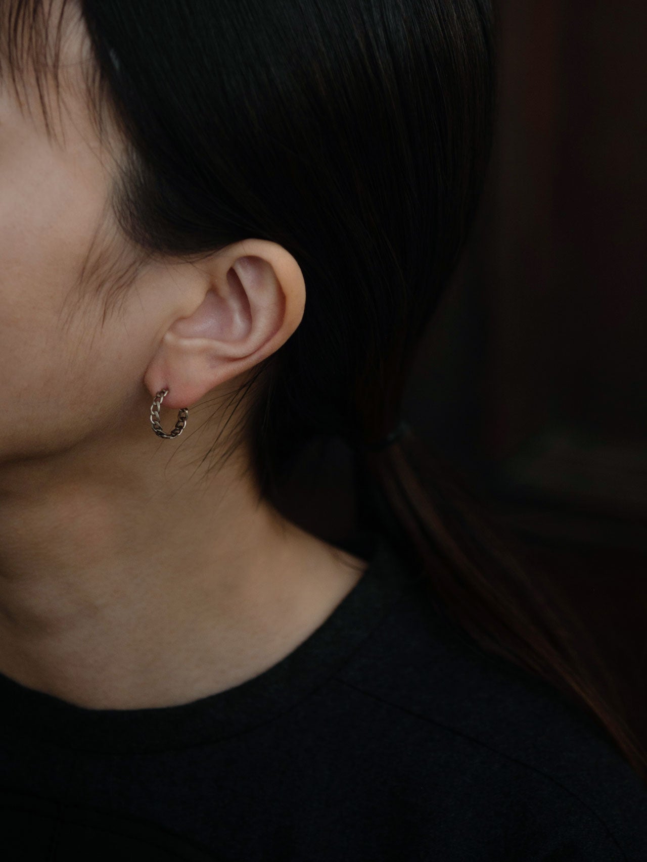 WG chain hoop stud pierce Ⅱ _ LABO 22AWP02 / 現品 – MEDERU