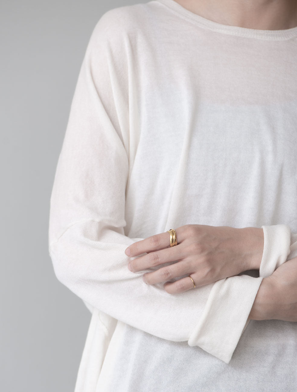 mederu jewelryプレーントリプレットリングM 11号 Nude triplet ring M – MEDERU