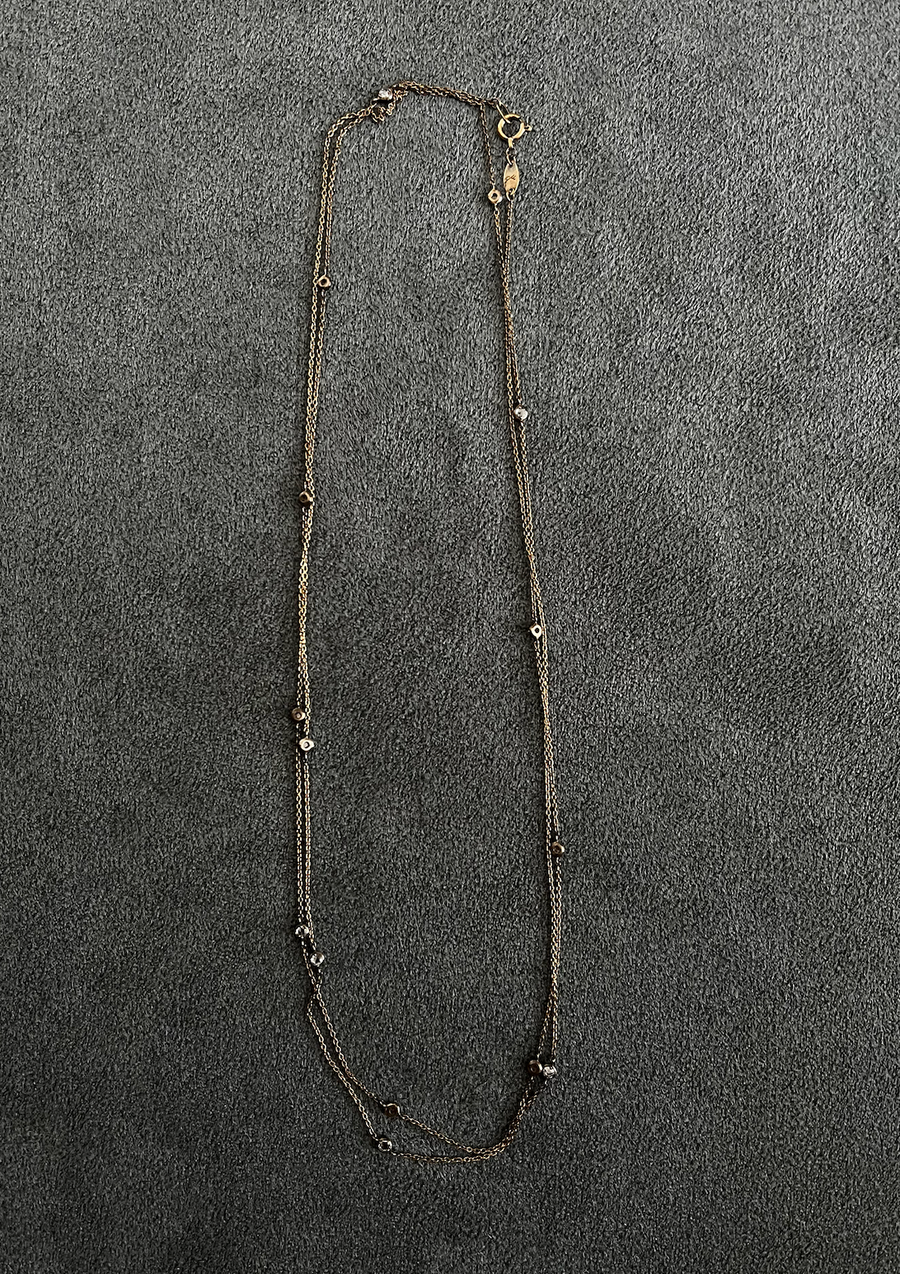 Tiny-dia long necklace Ⅰ