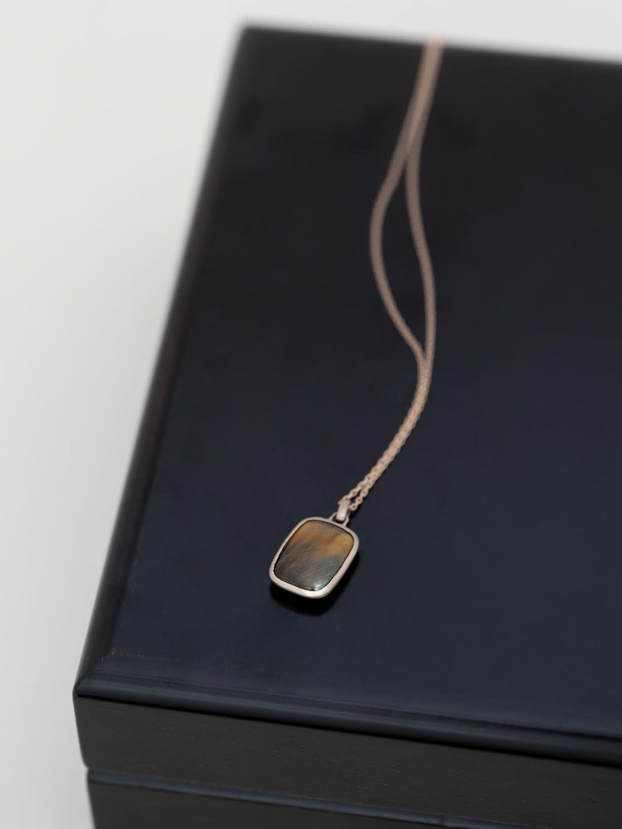 Tiger’s eye square necklace