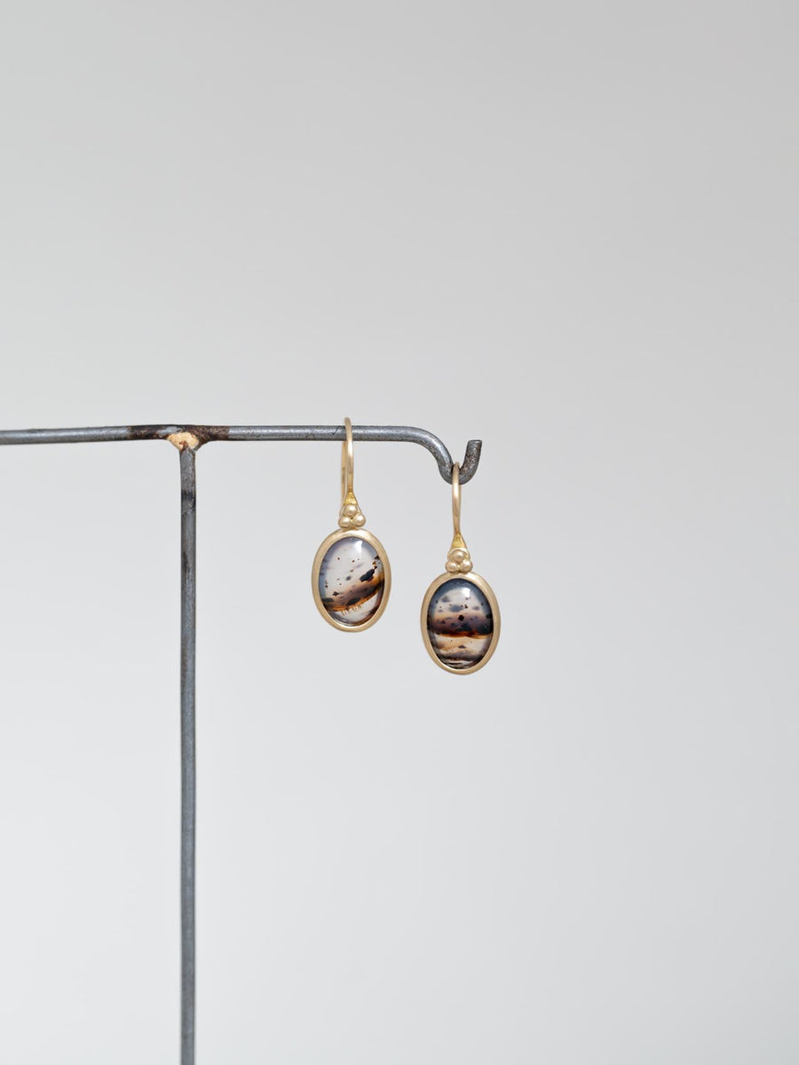 Agate oval hook pierce S
