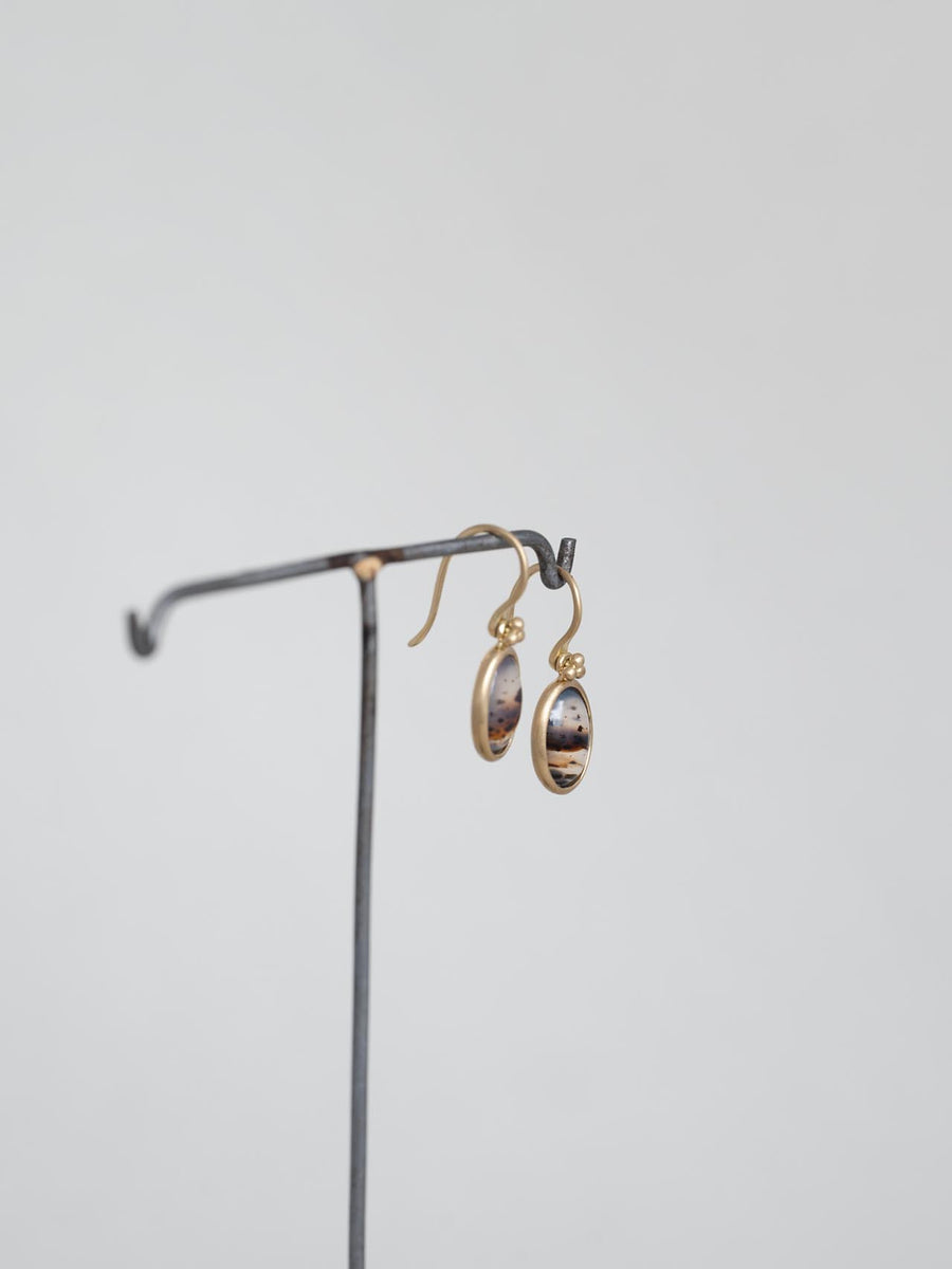 Agate oval hook pierce S