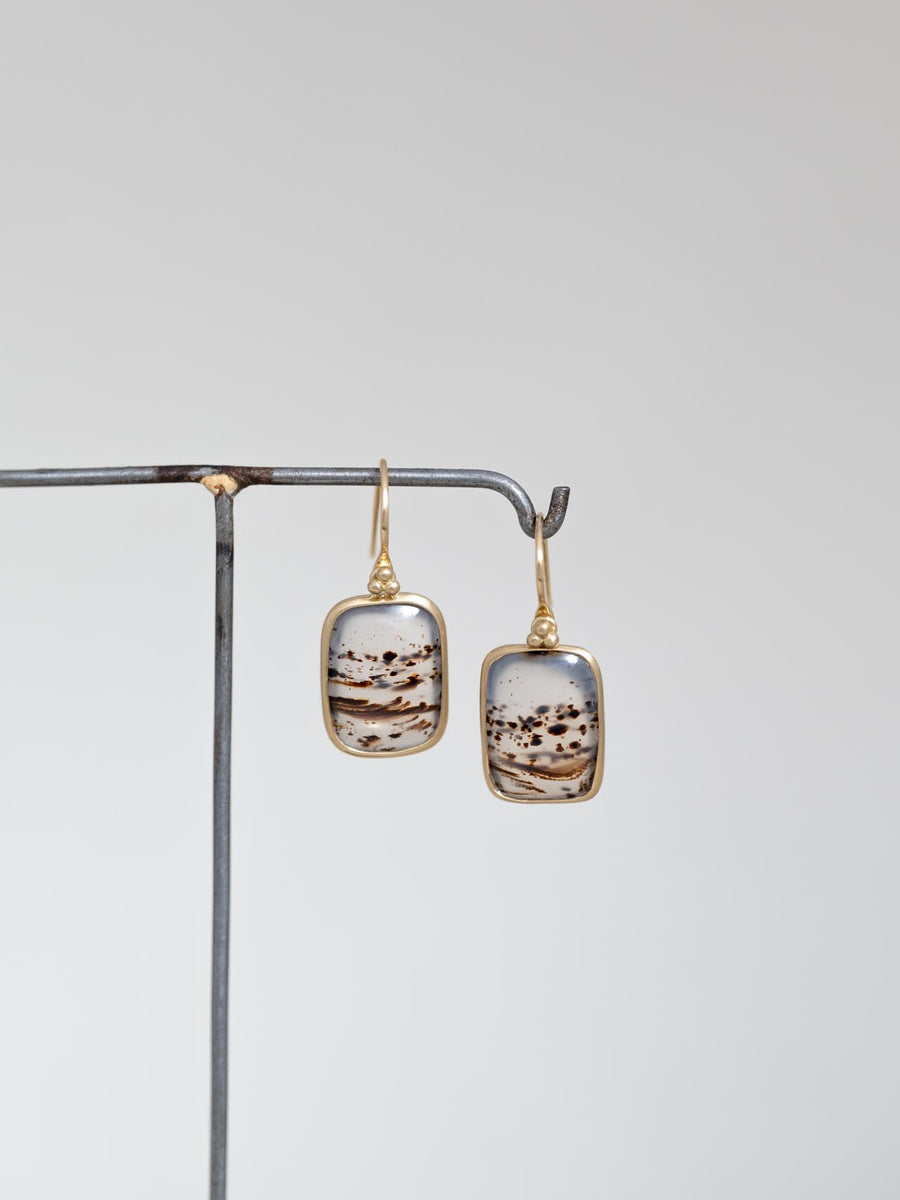 Agate square hook pierce