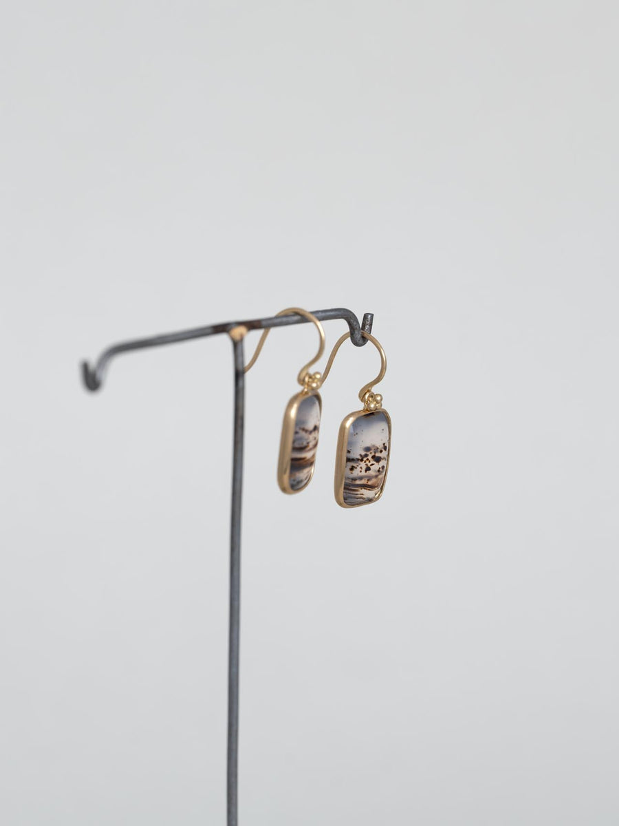 Agate square hook pierce