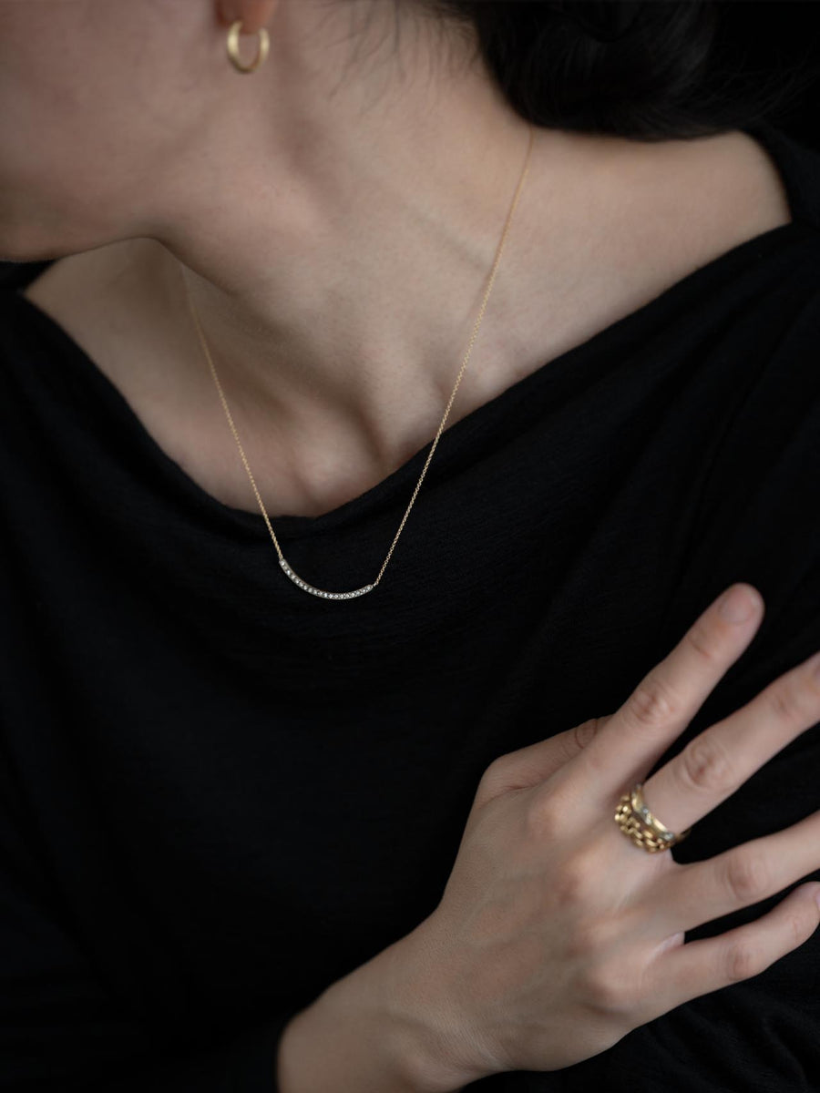 Tiny-dia line necklace