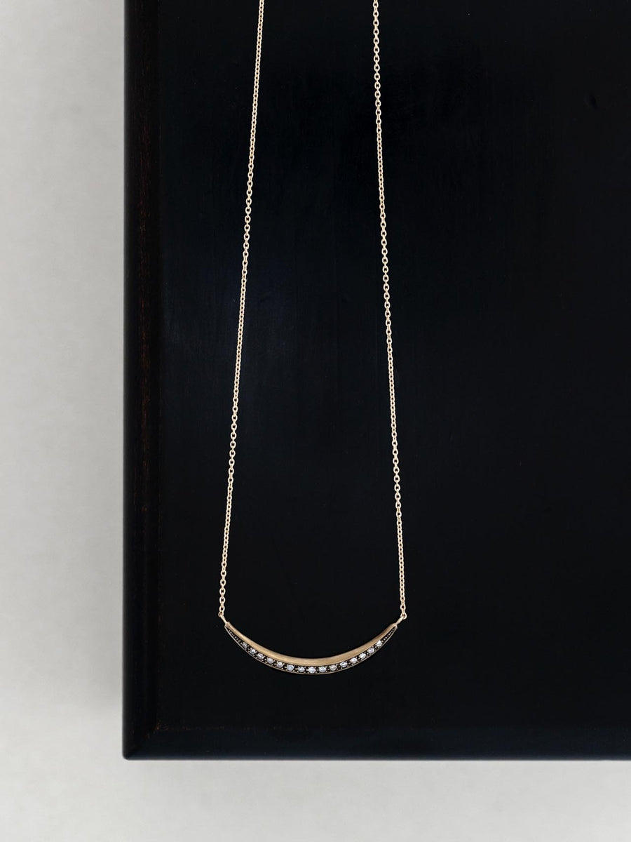 Nude diamond bar necklace S _ 24AWN01 / 現品