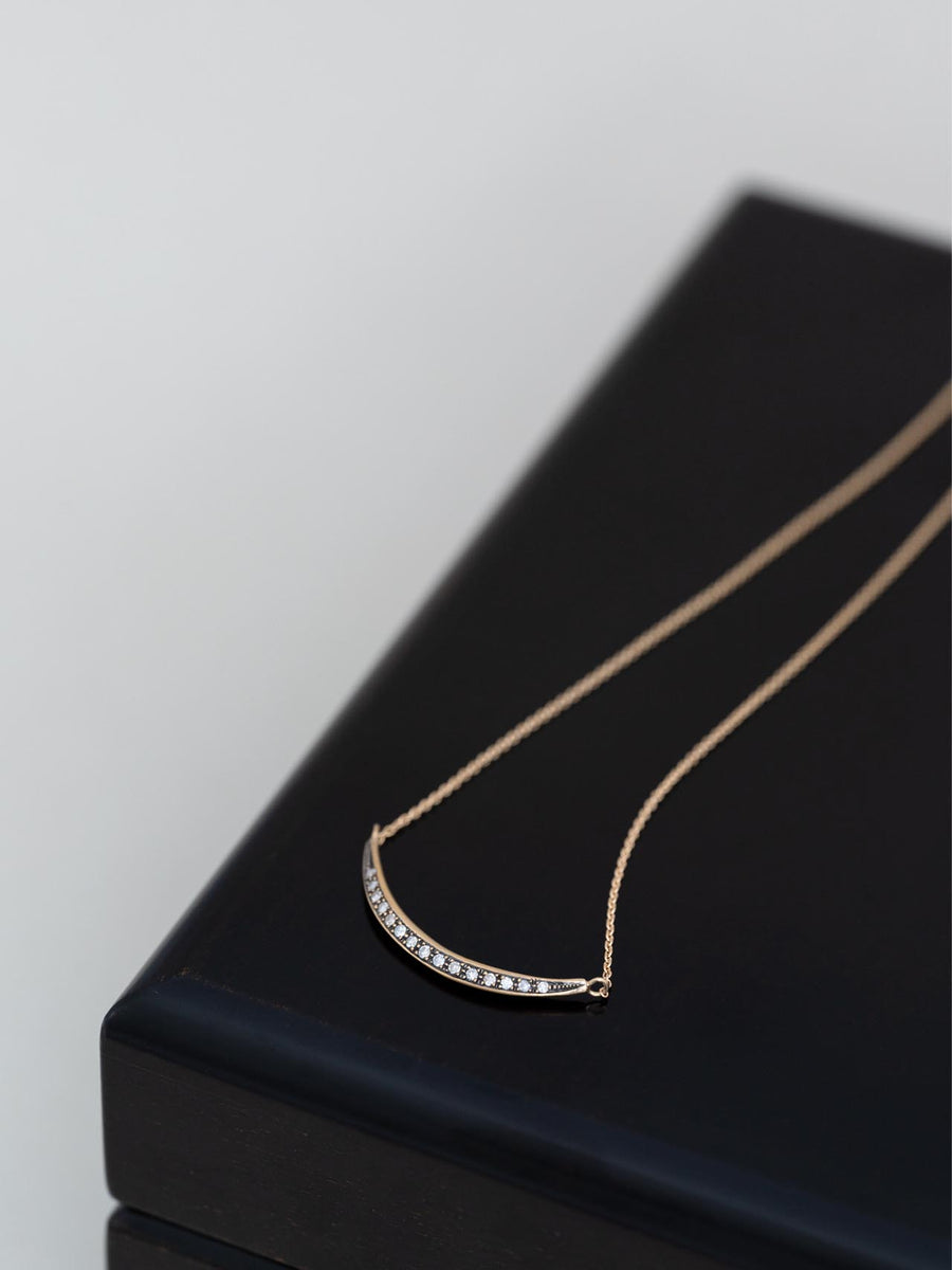 Nude diamond bar necklace S _ 24AWN01 / 現品