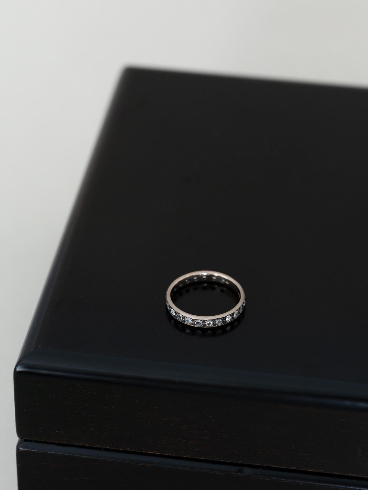 mederu jewelry】ミル打ち ダイヤモンド リング Tiny-dia around ring