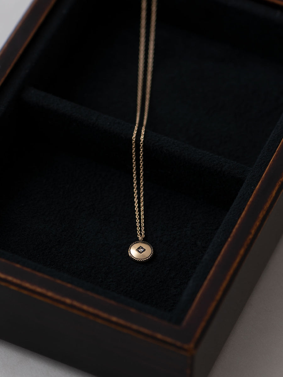 Signet round necklace -inlay- / 現品