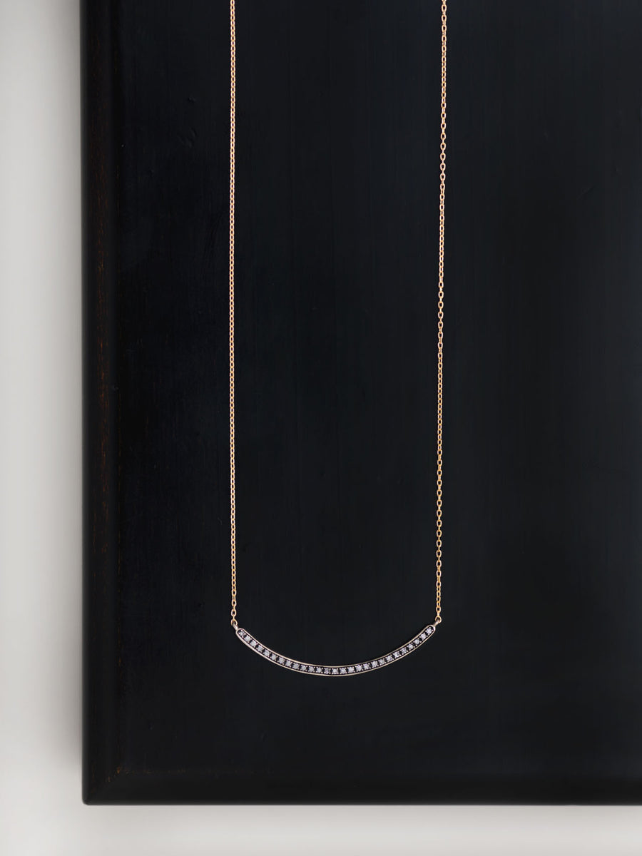 Pave line necklace