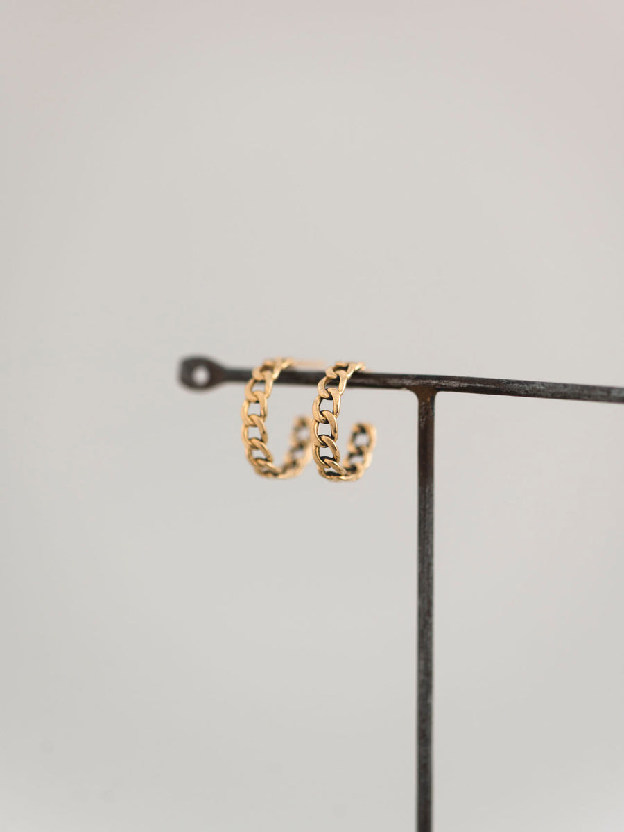 Plain chain hoop stud pierce Ⅱ