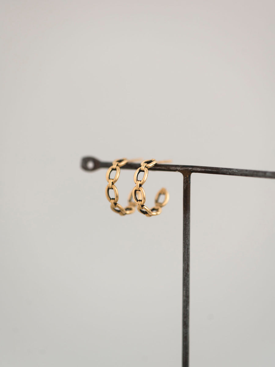 Plain chain hoop stud pierce Ⅰ