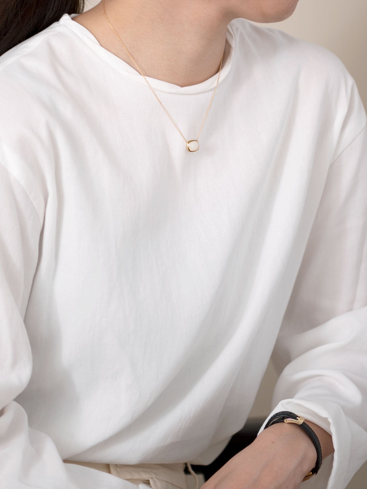 mederu jewelry　K10 白色ネックレス　美品 White Jade necklace _ 20AW LABO / 現品 – MEDERU