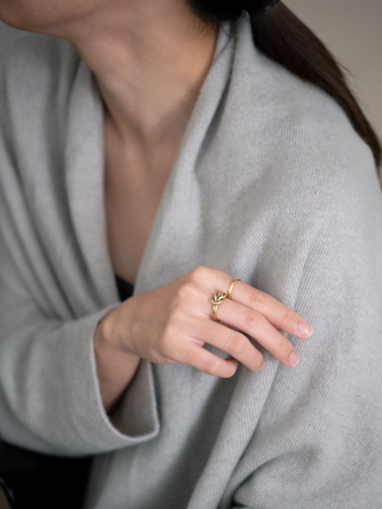 Plain knot ring -square knot- / 現品 – mederu jewelry