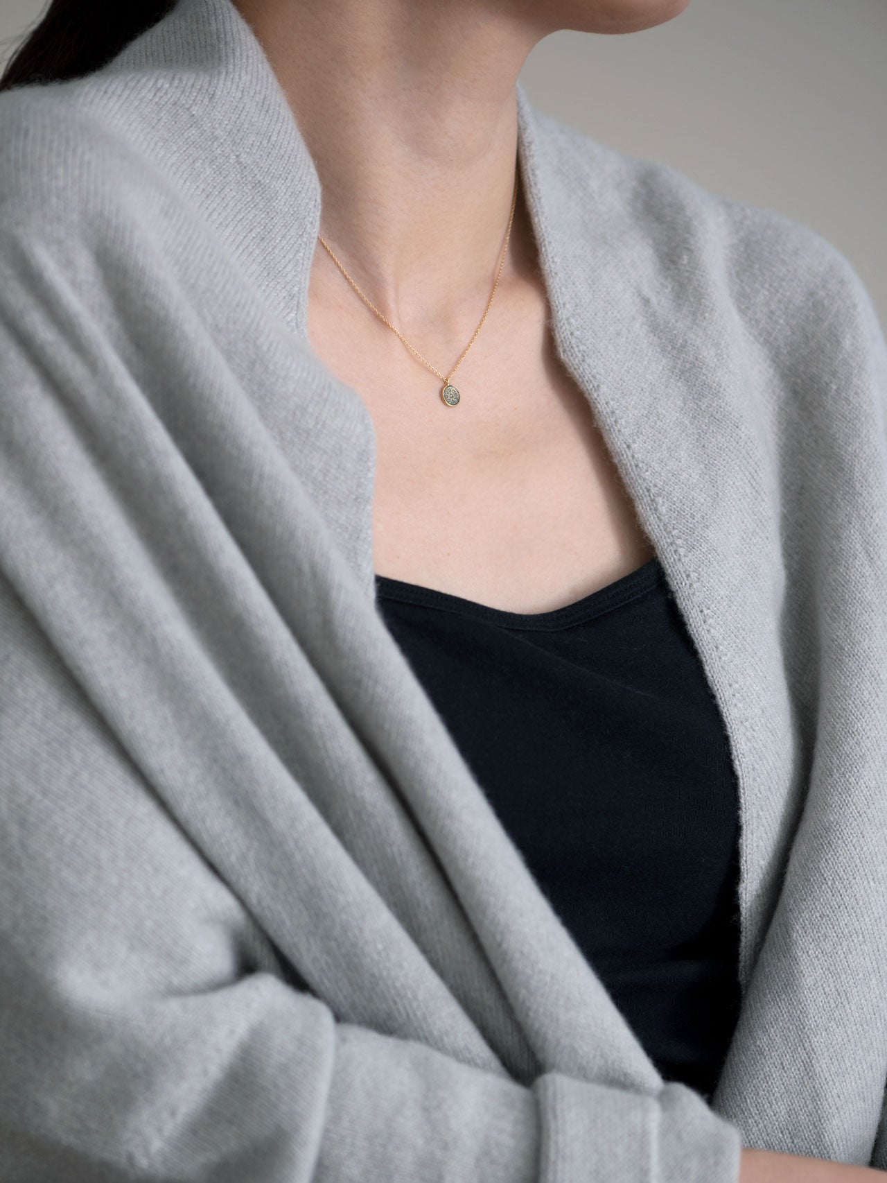 Pave round necklace – MEDERU