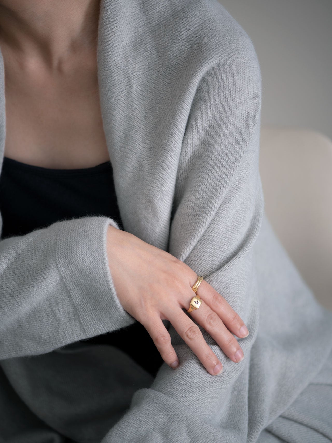 アデリンカシュー シグネット リング L アデリンカシュー シグネット リング L