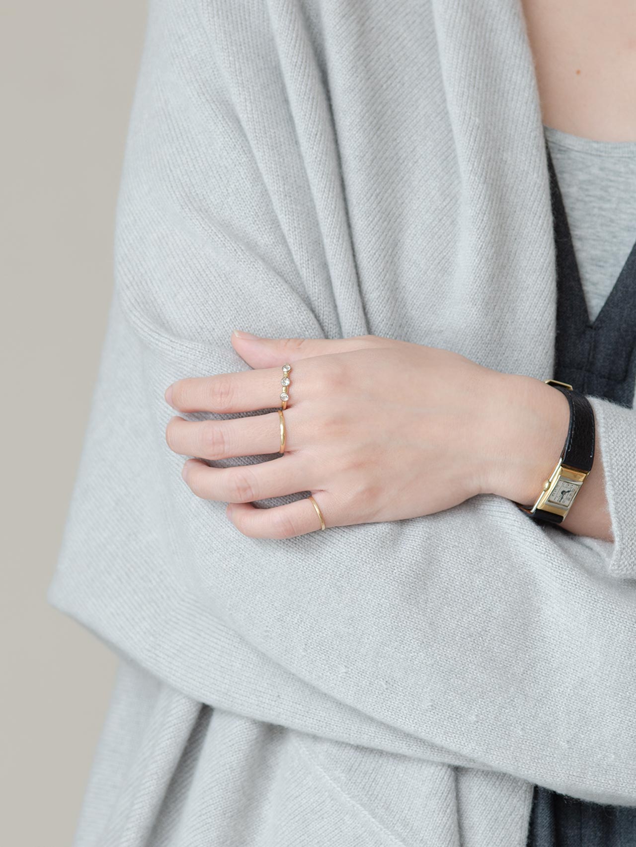 mederu jewelry ロジエトリオリング　ダイヤ　k10 Rosier trio ring / 現品 – MEDERU
