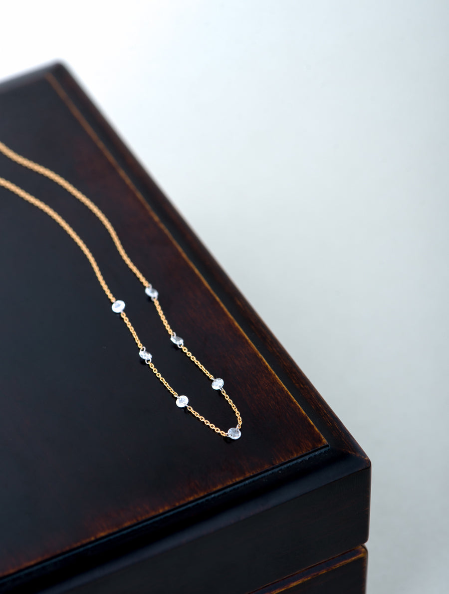 Leger diamond station necklace -rosecut- / 現品