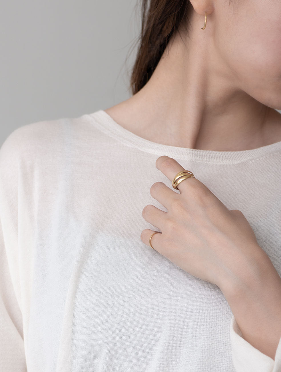 Nude triplet ring W – mederu jewelry